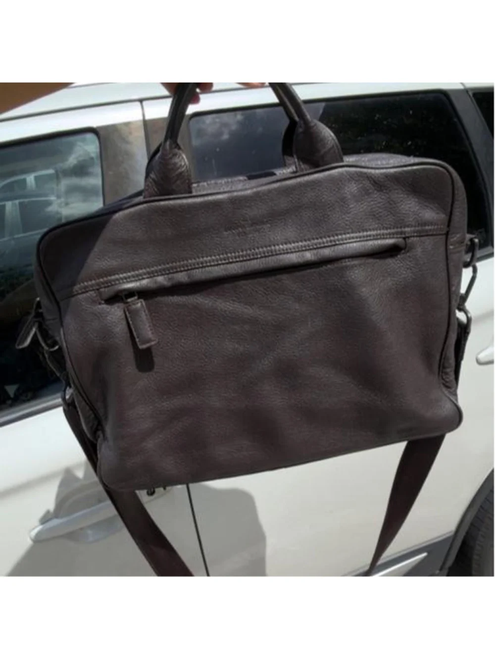 Banana Republic 100% Leather Brown Laptop Briefcase  Banana Republic dark espres